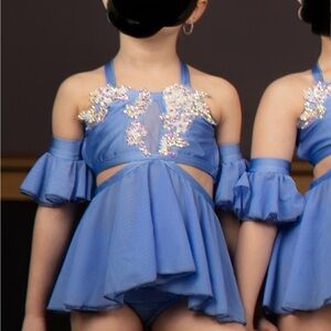 Blue Kids Dance Costume